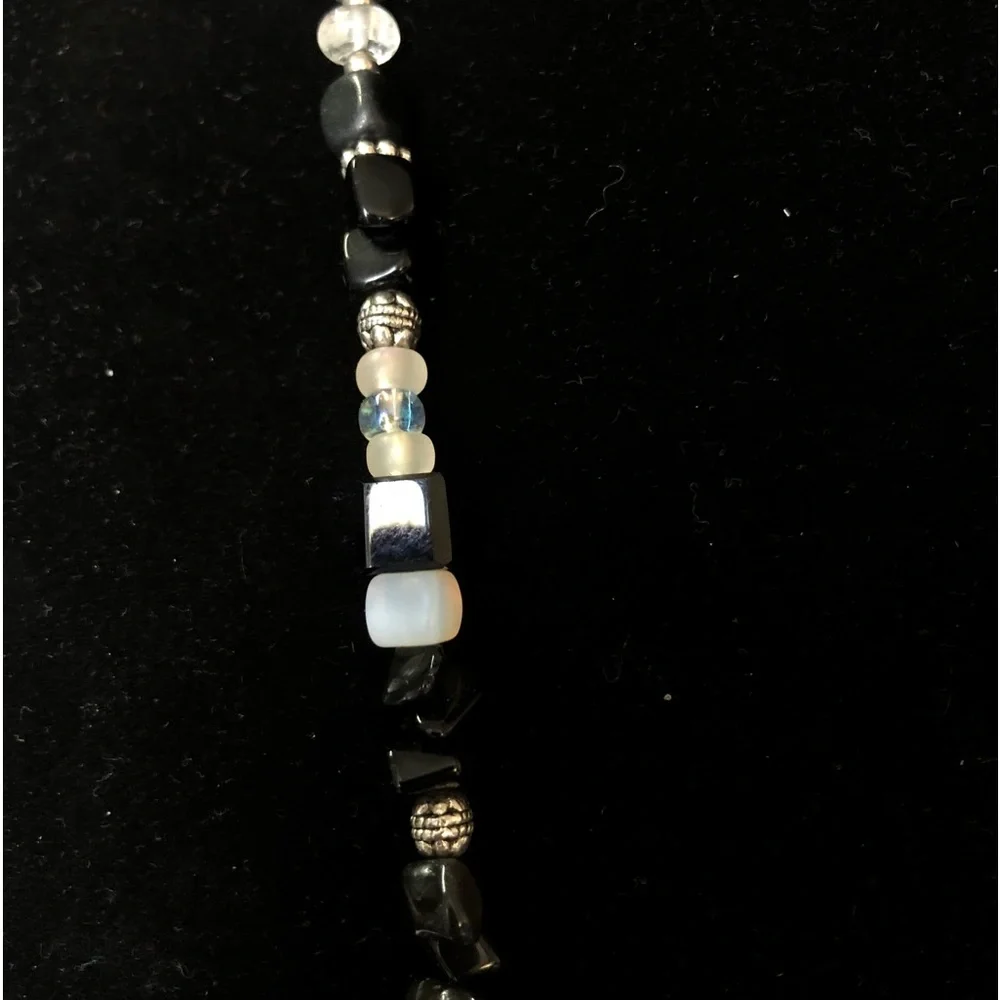Hand Crafted Mulit-Stone Necklace With a Teardrop Shaped Picasso Stone Pendant